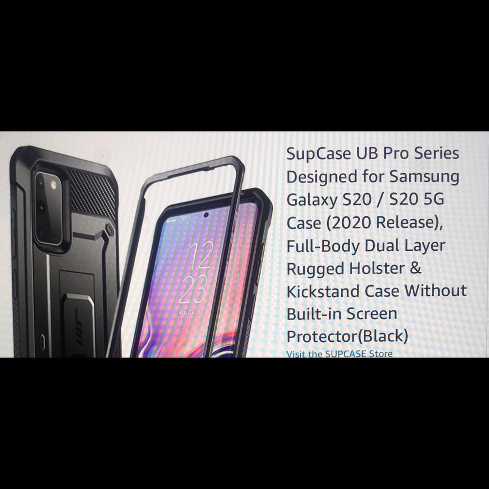NEW Supcase for GalaxyS20 WITHOUT screen protectr
